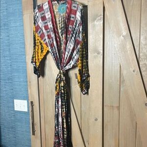 Vibrant Multicolor Kimono Robe